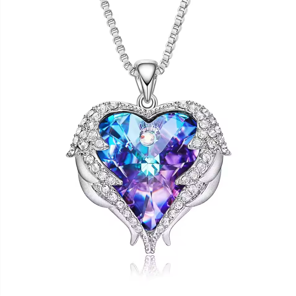 Artisan 925 Sterling Silver "Heart of the Sea" Zircon Pendant
