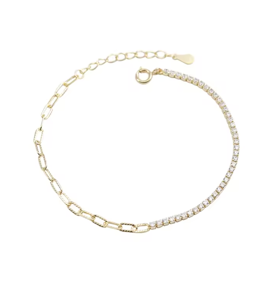 Artisan 925 Sterling Silver Infinite Tennis Bangle